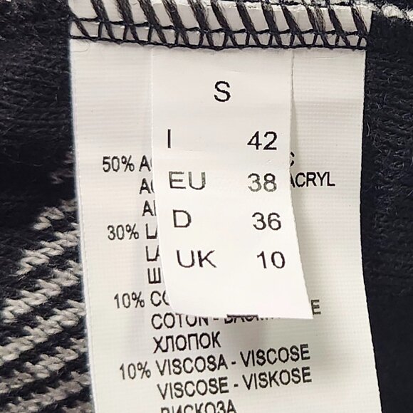 Up To You Women's White/Black Striped Cowl Neck Sweater Size S - Picture 5 of 8